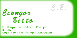 csongor bitto business card